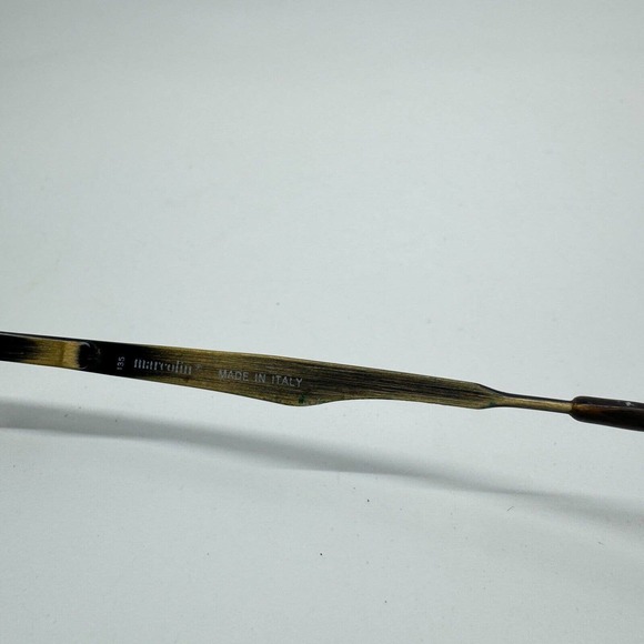 Marcolin Mod. 6160 Col. 855 Eyeglasses Frame 52-19-135 Vintage Gold Black H9408 - Picture 6 of 7